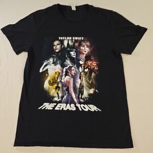 Taylor Swift The Eras Tour Tshirt Womens Size Medium Black Tour Shirt